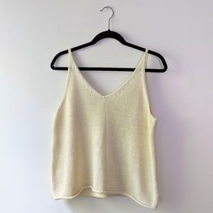 H&M Knit Sweater Tank - Cream - Medium